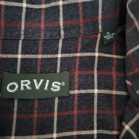 Orvis Mens Size M Flannel Button-down - Picture 4 of 5